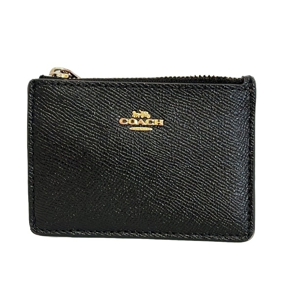 コーチ COACH コインケース 57841 - レザー 黒 キーリング付き 財布