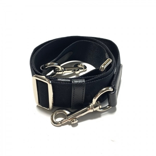 コーチ COACH ショルダーストラップ - レザー 黒×シルバー ストラップ