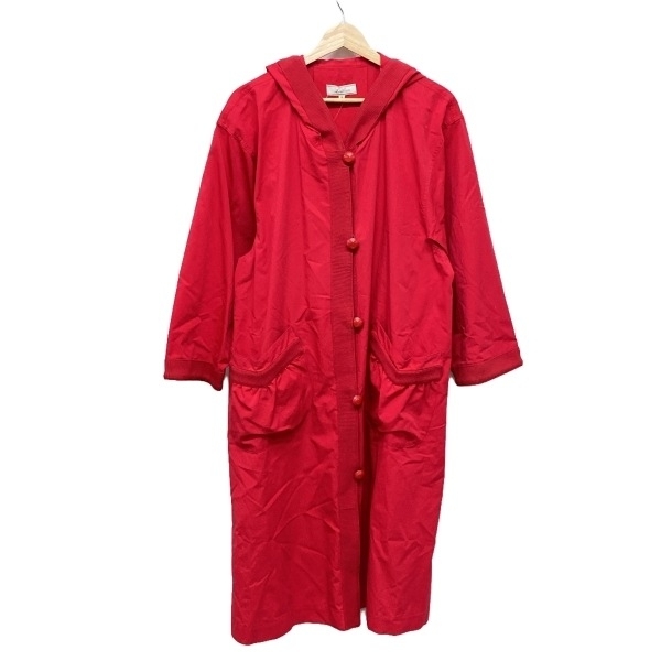 レリアン Leilian サイズ9 M - レッド レディース 長袖/ロング丈/春/秋 美品 コート