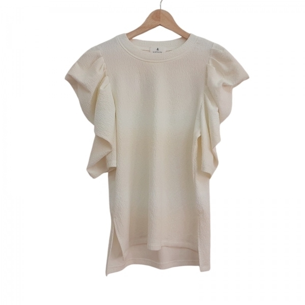 ランバンオンブルー LANVIN en Bleu 半袖Tシャツ サイズ38 M - アイボリー レディース クルーネック 美品 トップス