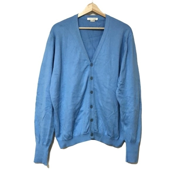 ジョンスメドレー JOHN SMEDLEY カーディガン サイズL - ライトブルー メンズ 長袖 トップス