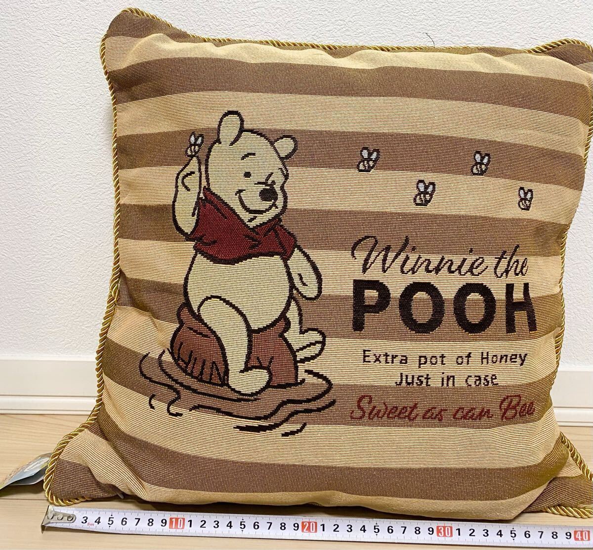 !_Disney Winnie the Pooh Винни Пух квадратное подушка подушка go Blanc ткань новый товар не использовался Brown чай подушка застежка-молния имеется стирка возможно 