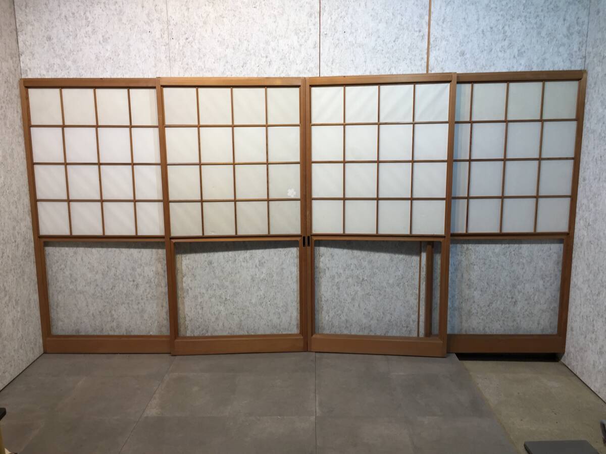 木製障子戸 』本立ちB 雪見障子戸 木製建具 引き戸 引違い 入口 木製障子戸 』本立ちB 雪見障子戸 木製建具 引き戸 引違い 入口