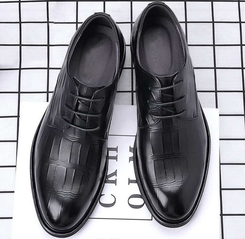 A45271-シングルスタイルに高級感をプラスソフトでサポート感のある　ビジネスシューズ black brown