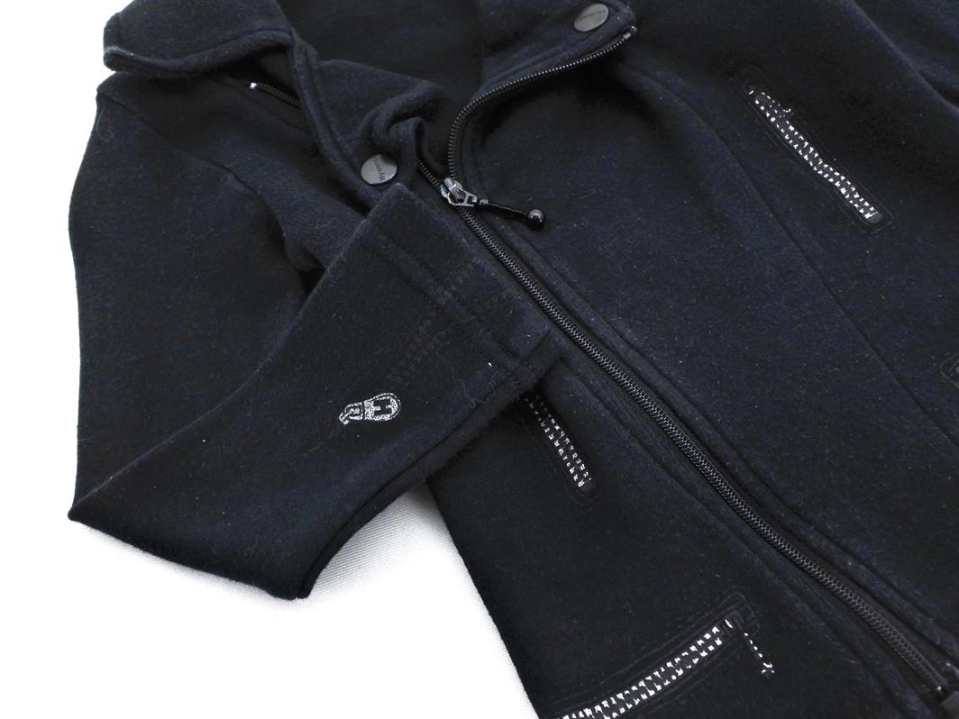 HYSTERIC MINI ヒステリックミニ プリント ライダース風(fēng) ジャケット 80cm 黒 ◇■ ☆ ela2 子供服