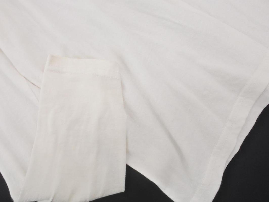 ネコポスOK AZUL BY MOUSSY アズールバイマウジー Vネック プリント カットソー sizeS/白 ◇■ ☆ ela3 レディース