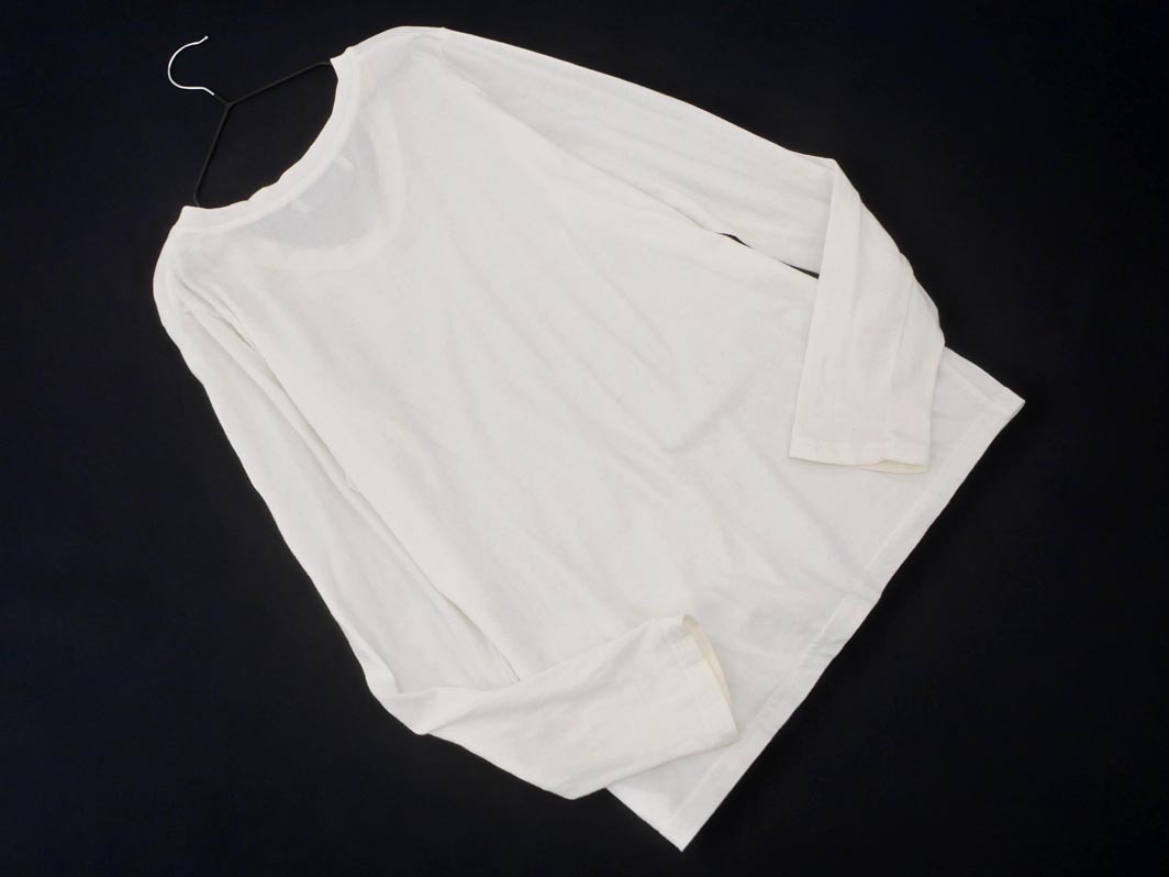 ネコポスOK AZUL BY MOUSSY アズールバイマウジー Vネック プリント カットソー sizeS/白 ◇■ ☆ ela3 レディース