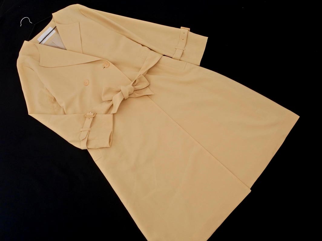 NATURAL BEAUTY BASIC ナチュラルビューティーベーシック ライト トレンチ コート sizeS/オレンジ ■◇ ☆ ela3 レディース