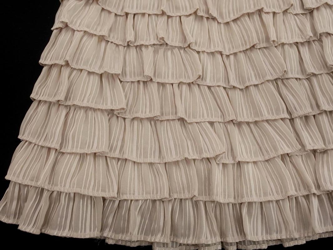 Nanette Lepore ナネットレポー ティアード スカート size2/ベージュ ■◇ ☆ ela3 レディース