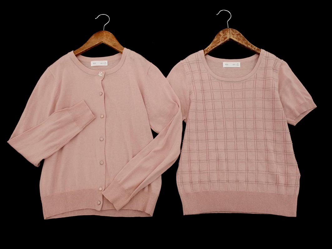 VIS ビス アンサンブル カーディガン sizeM/ピンク ■◇ ☆ ela3 レディース