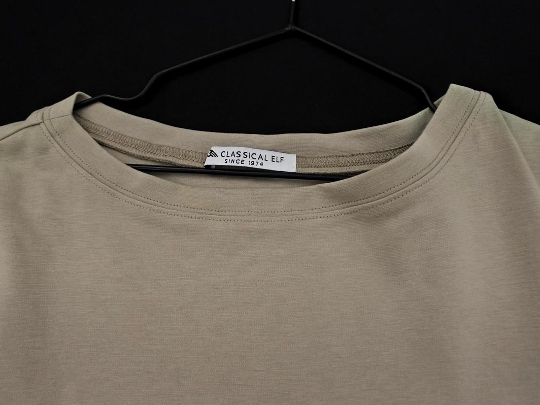 CLASSICAL ELF クラシカルエルフ ワイド幅 カットソー sizeM/グレージュ ◇■ ☆ ela9 レディース