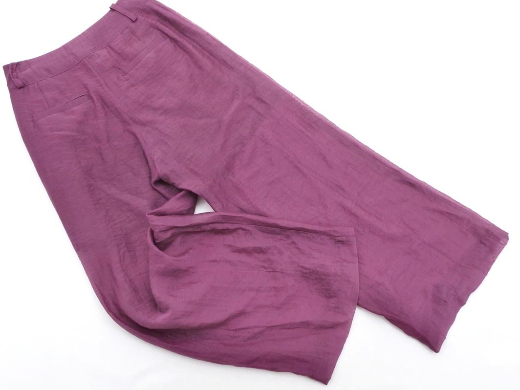 ネコポスOK MURUA ムルーア シアー ワイド パンツ sizeS/ボルドー ■◇ ☆ elb1 レディース