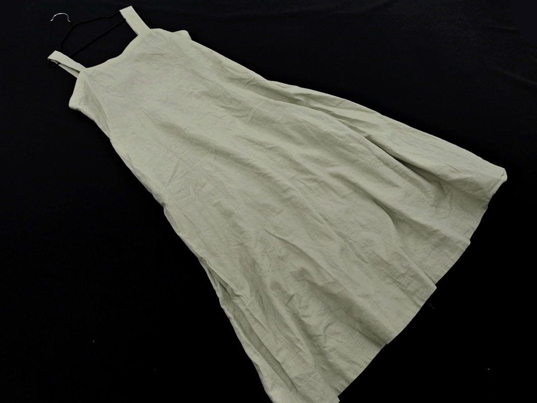 AG by aquagirl エージーバイアクアガール 綿麻 ノースリーブ ワンピース size38/グレージュ ■◆ ☆ elb0 レディース