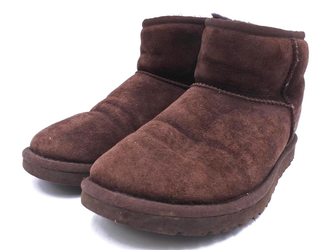 UGG Australia アグ オーストラリア クラシックミニ ムートン ブーツ size23/茶 ◆■ ☆ elb1 レディース