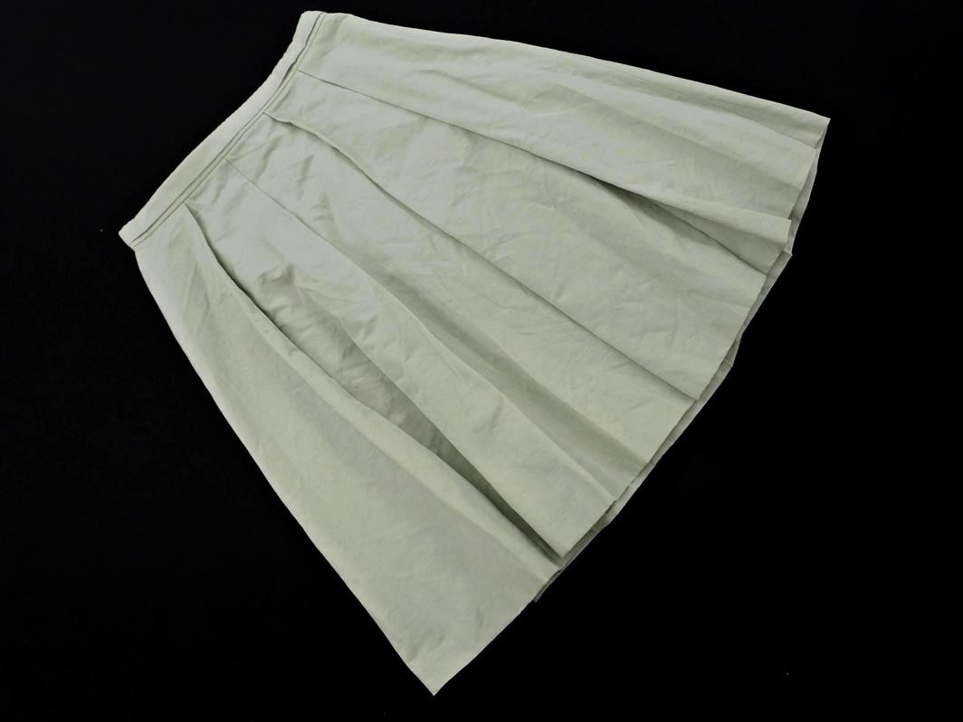 ANAYI アナイ リネン混 タック スカート size36/薄緑 ■◇ ☆ elb2 レディース