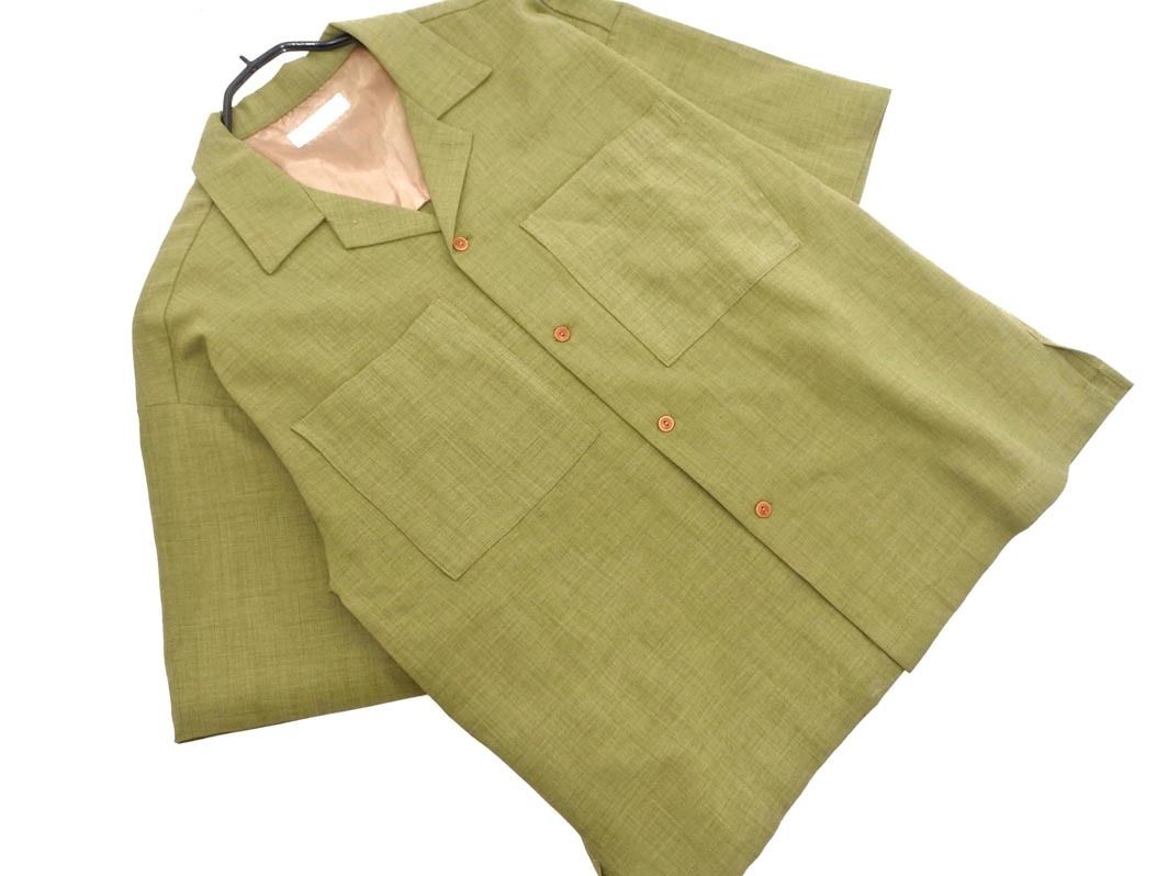 FREAK’S STORE フリークスストア オープンカラー シャツ sizeS/カーキ ■◆ ☆ elb6 メンズ