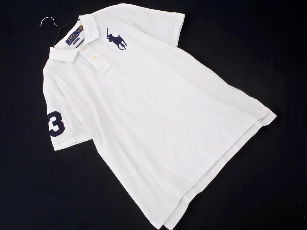 POLO RALPH LAUREN ポロ ラルフローレン カノコ ビッグポニー ポロシャツ size14-16(160cm)/白 ■◆ ☆ elb6 子供服