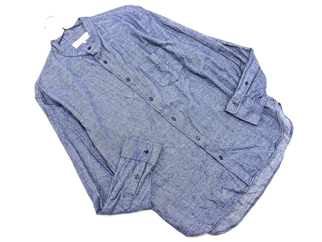 URBAN RESEARCH ROSSO アーバンリサーチロッソ バンドカラー シャツ sizeXL/紺 ◇■ ☆ elb6 メンズ