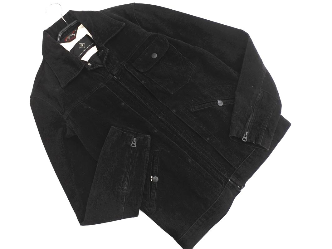 nano universe ナノユニバース Wrangler コーデュロイ ジップアップ ジャケット sizeM/黒 ◇■ ☆ ejc1 メンズ
