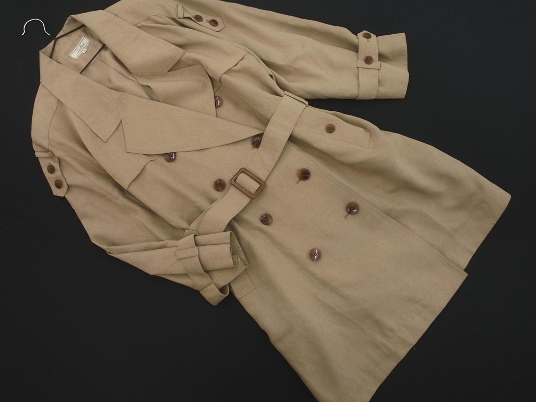 Leilian レリアン トレンチ コート size9/ベージュ ■◇ ☆ elb7 レディース