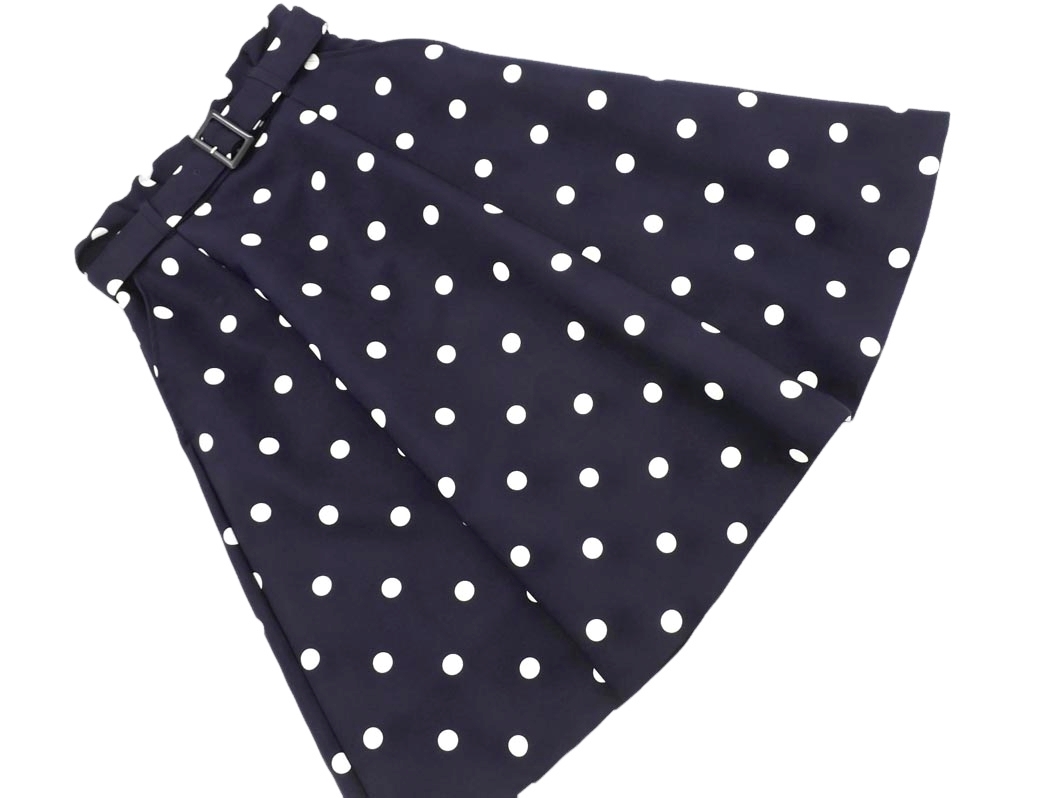 Rirandture リランドチュール ドット スカート size1/紺 ■■ ☆ elb8 レディース