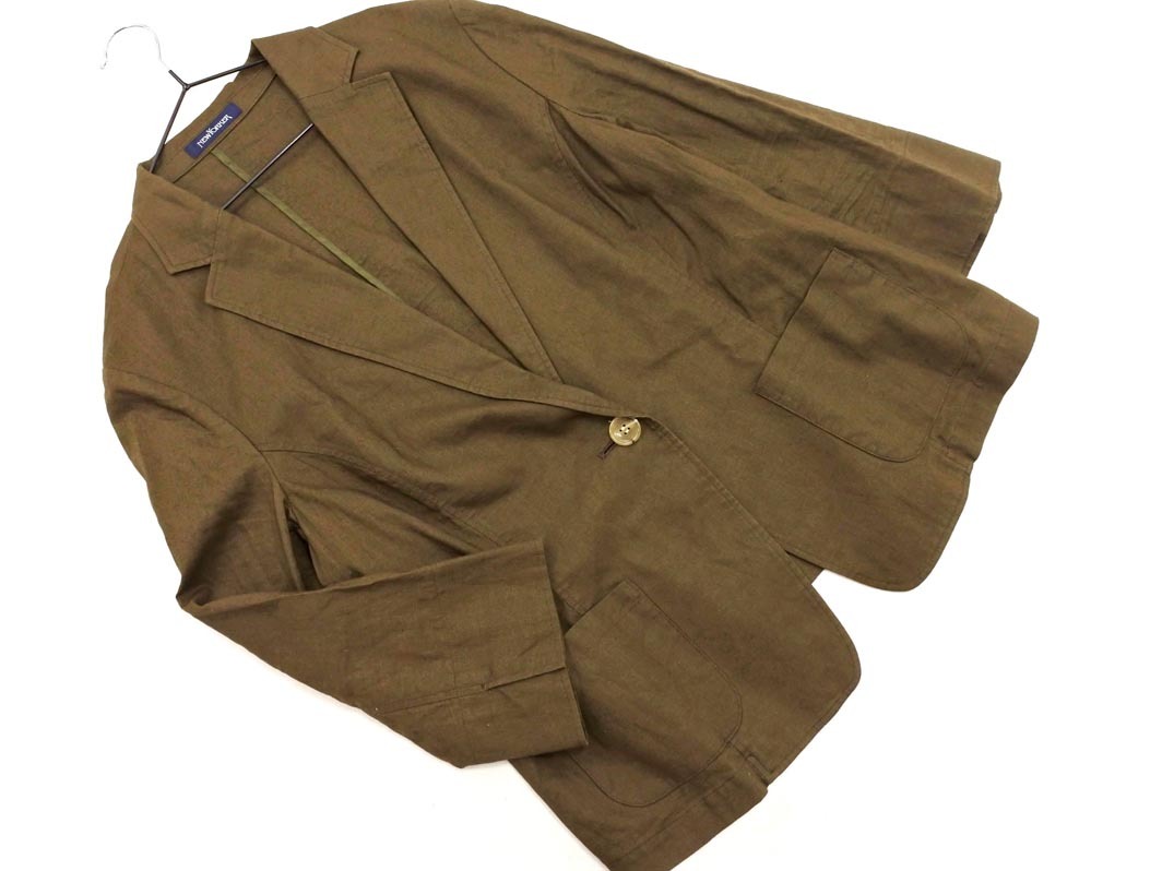 NEWYORKER ニューヨーカー 大きいサイズ ジャケット size15/カーキ ■◇ ☆ elb8 レディース
