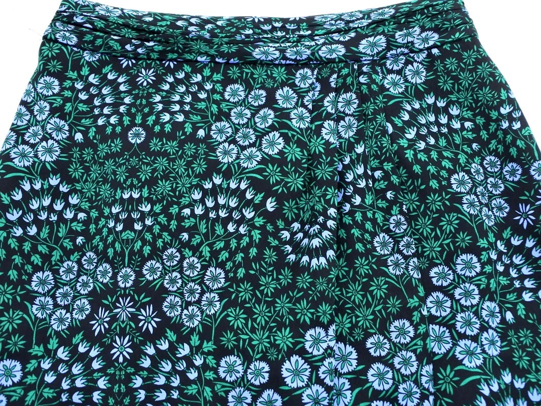 ネコポスOK BANANA REPUBLIC バナナリパブリック 花柄 ラップ調(diào) スカート size0/黒 ■◇ ☆ elb8 レディース