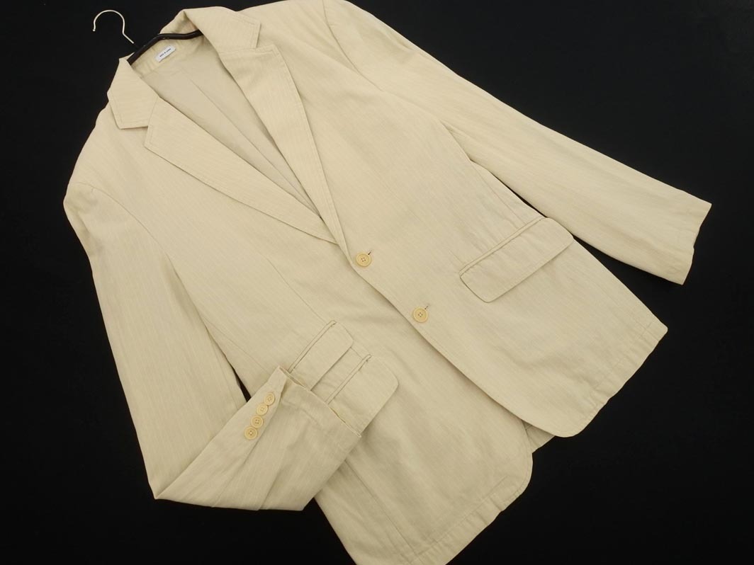 Calvin Klein カルバンクライン ピンストライプ テーラード ジャケット sizeS/ベージュ ■◇ ☆ elb8 メンズ