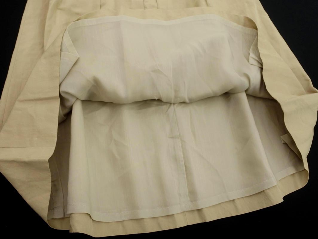 GEORGES RECH ジョルジュレッシュ リネン混 タック スカート size38/ベージュ ■◇ ☆ elb8 レディース