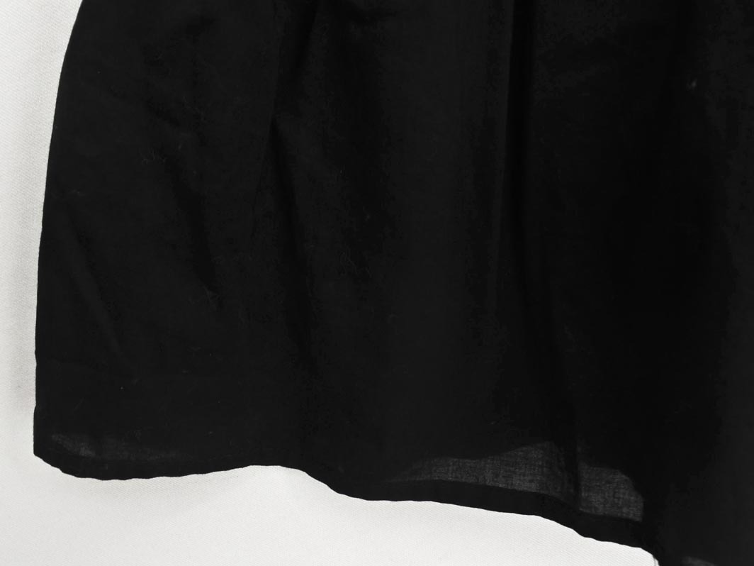 ネコポスOK COMME CA コムサ ロング スカート size7/黒 ■■ ☆ elb9 レディース