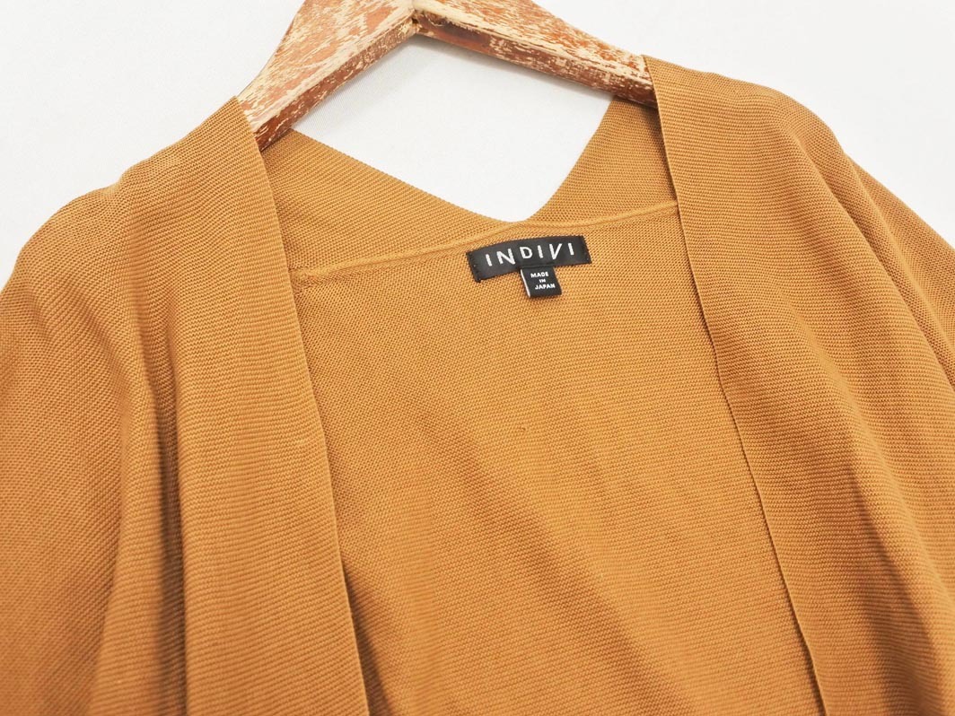 INDIVI インディヴィ ショール カーディガン size05/茶 ■◇ ☆ elb9 レディース