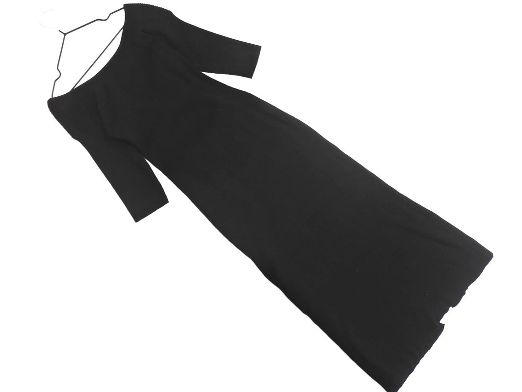 新品 GRL グレイル バッククロスオープン ニット ワンピース sizeM/黒 ■◇ ☆ elb9 レディース