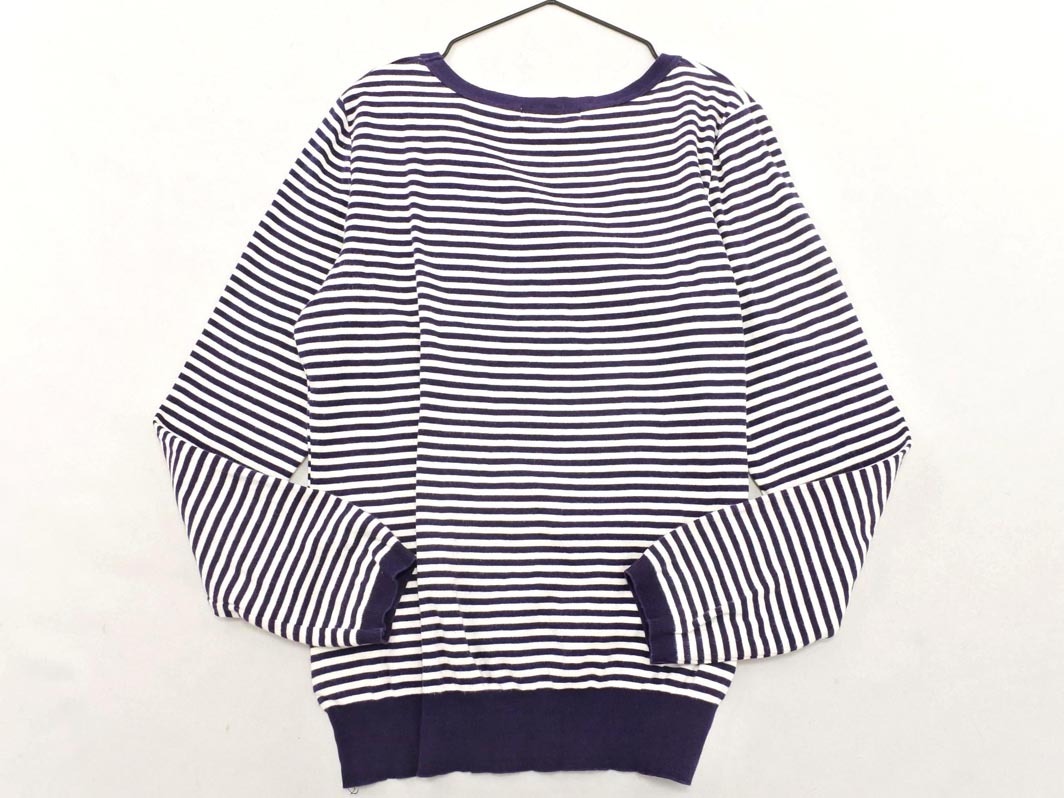 NATURAL BEAUTY BASIC ナチュラルビューティーベーシック ボーダー カットソー sizeM/白ｘ紺 ■◇ ☆ elb9 レディース
