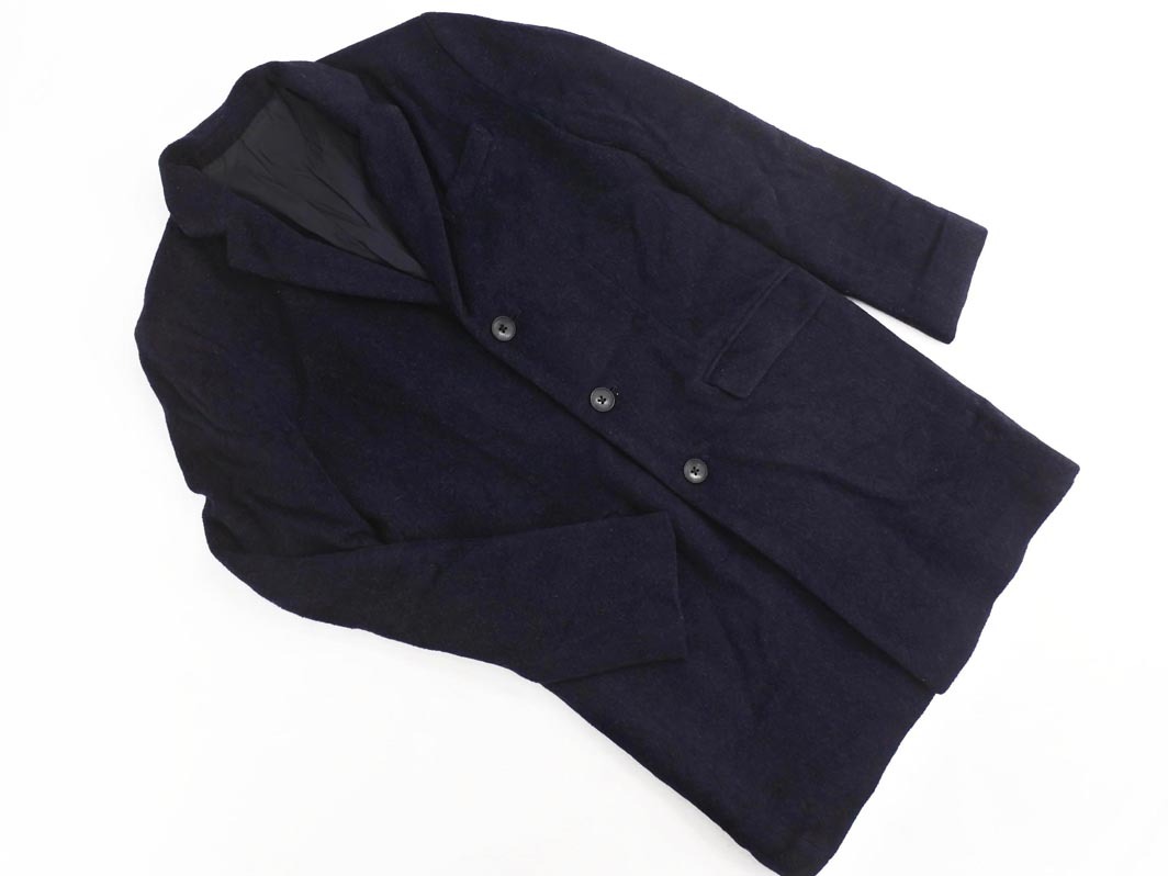STUDIOUS ステュディオス カシミヤ混 チェスター コート size1/濃紺 ◇■ ☆ elb9 メンズ
