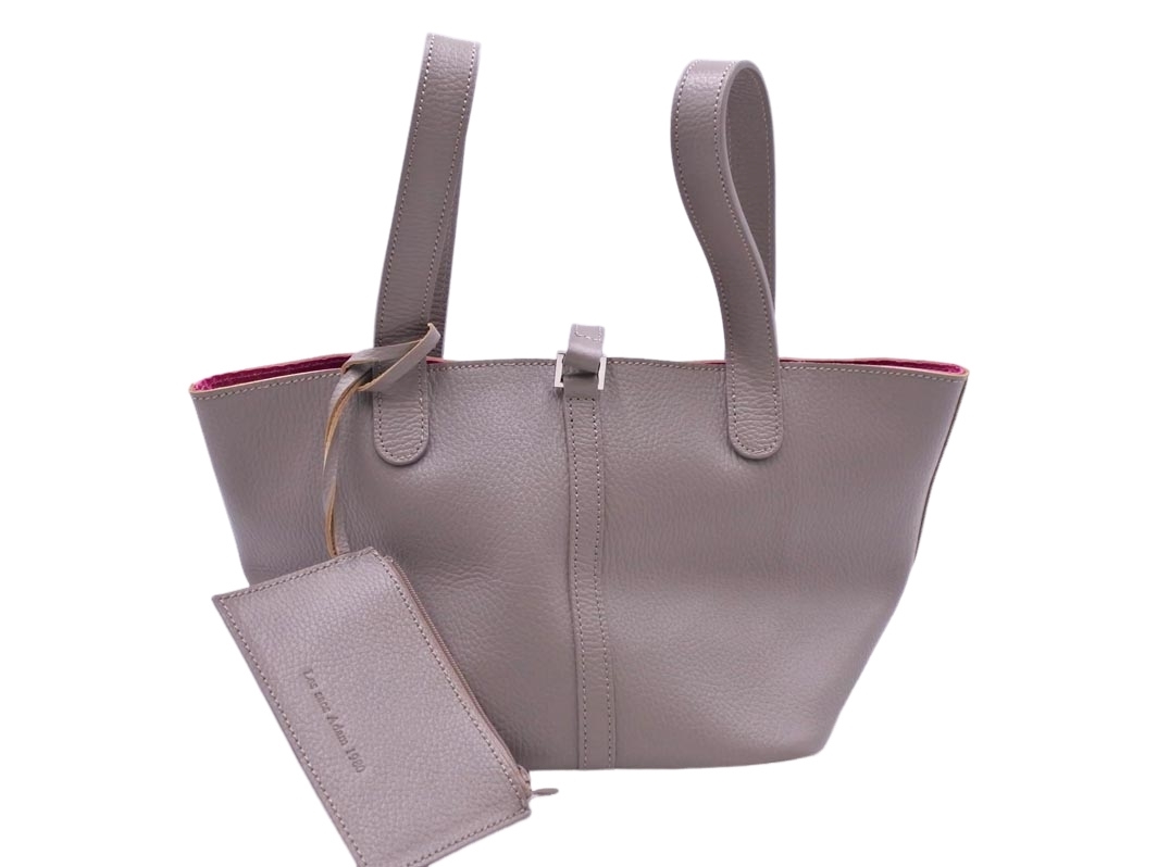 Les sacs Adam ルサックアダム レザー ハンド バッグ グレージュ ■■ ☆ elc3 レディース