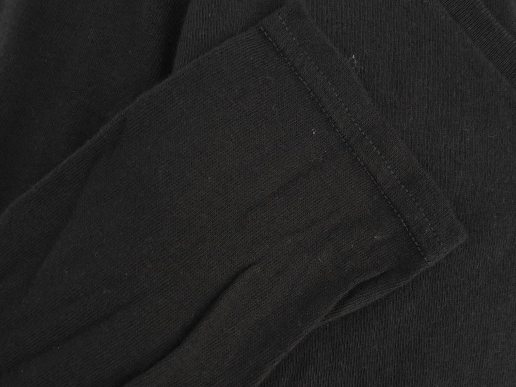 ネコポスOK AZUL BY MOUSSY アズールバイマウジー Vネック プリント カットソー sizeM/黒 ◇■ ☆ elc3 レディース