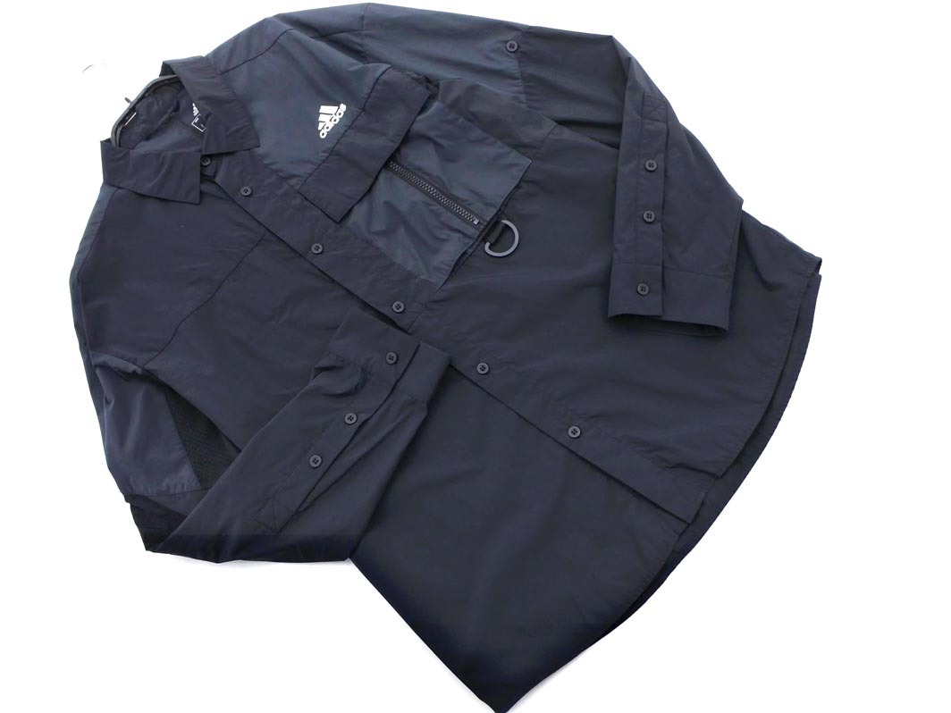 ネコポスOK adidas アディダス ユーティリタス シャツ sizeL/黒 ◇■ ☆ elc4 メンズ