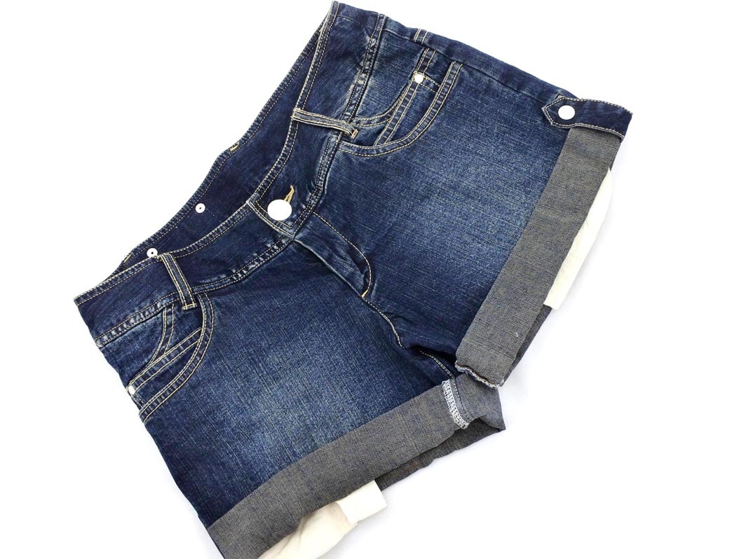 COMME CA MODELS コムサモデルズ ショート デニムパンツ sizeM/紺 ■◆ ☆ elc4 レディース