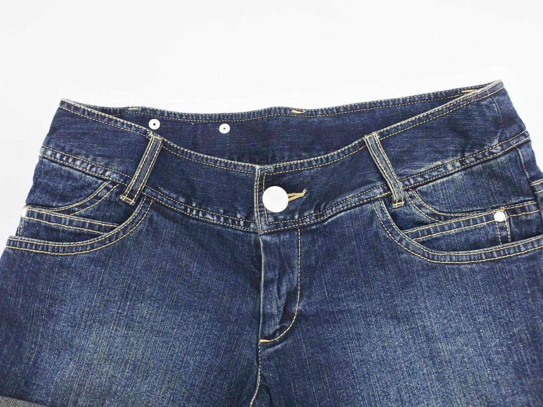 COMME CA MODELS コムサモデルズ ショート デニムパンツ sizeM/紺 ■◆ ☆ elc4 レディース