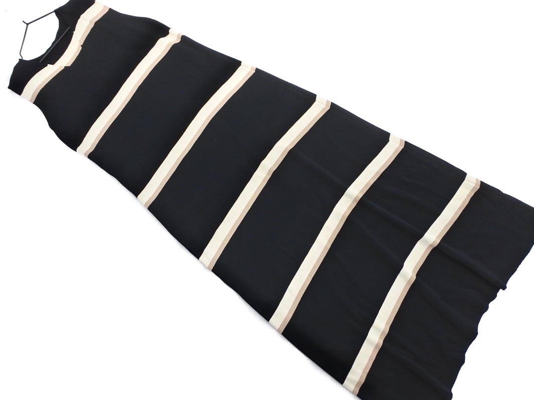 STYLE DELI スタイルデリ ボーダー ニット ワンピース size01/黒ｘベージュ ■◆ ☆ elc4 レディース