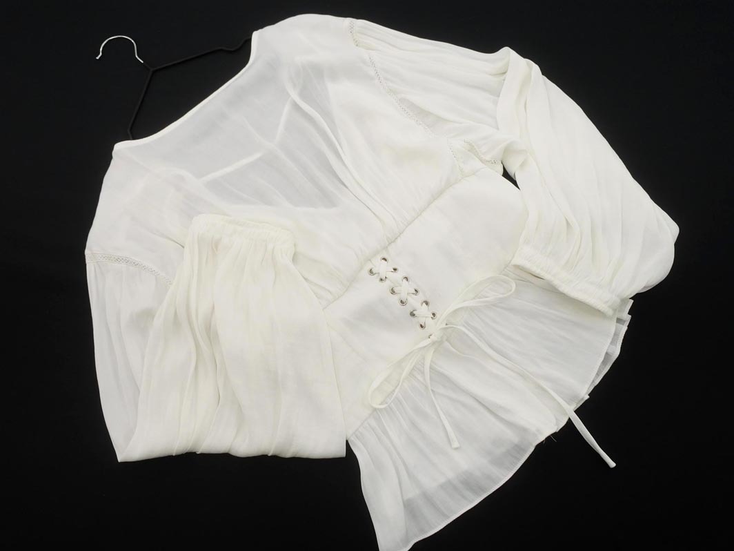Free People フリーピープル コルセット ブラウス シャツ sizeS/白 ■◇ ☆ elc4 レディース