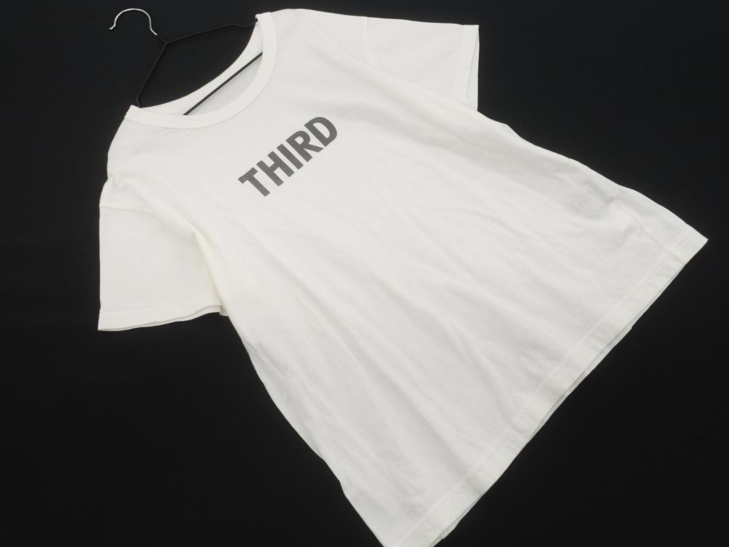 ネコポスOK THIRD MAGAZINE サードマガジン ロゴ Tシャツ size9/白 ■◆ ☆ elc4 レディース