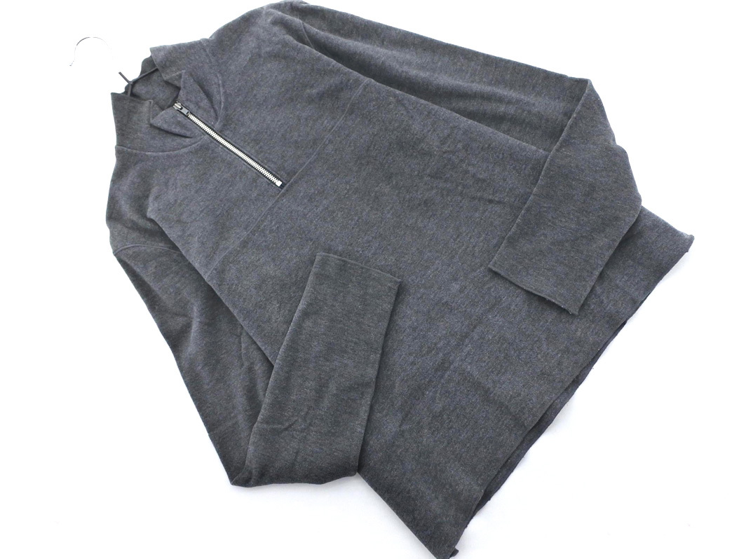 COMME JEANS コムジーンズ ハーフジップ カットソー グレー ◇■ ☆ elc4 レディース