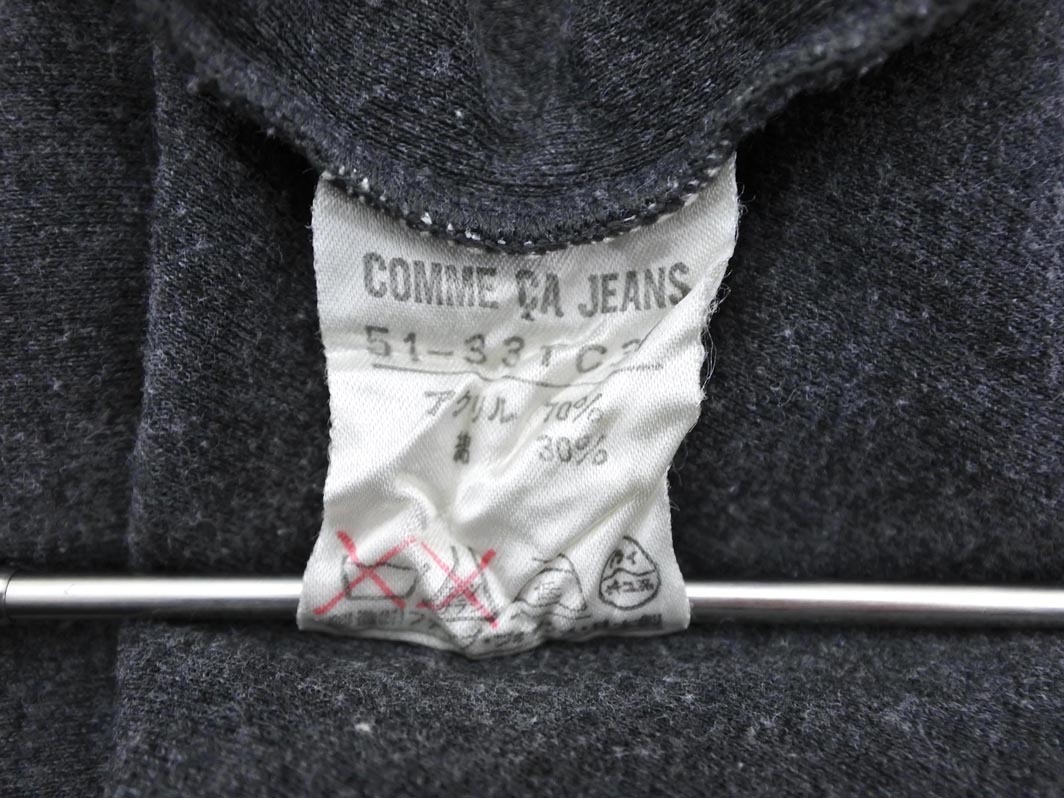 COMME JEANS コムジーンズ ハーフジップ カットソー グレー ◇■ ☆ elc4 レディース