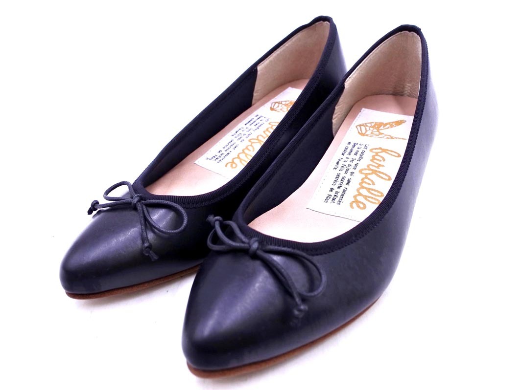 farfalle ファルファーレ ポインテッドトゥ パンプス size34（22.0cm位）/黒 ■■ ☆ elc5 レディース