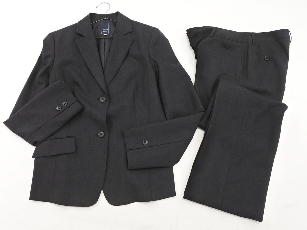 KEITH キース ウール100% セットアップ ジャケット パンツ スーツ size40/紺 ◇■ ☆ elc5 レディース