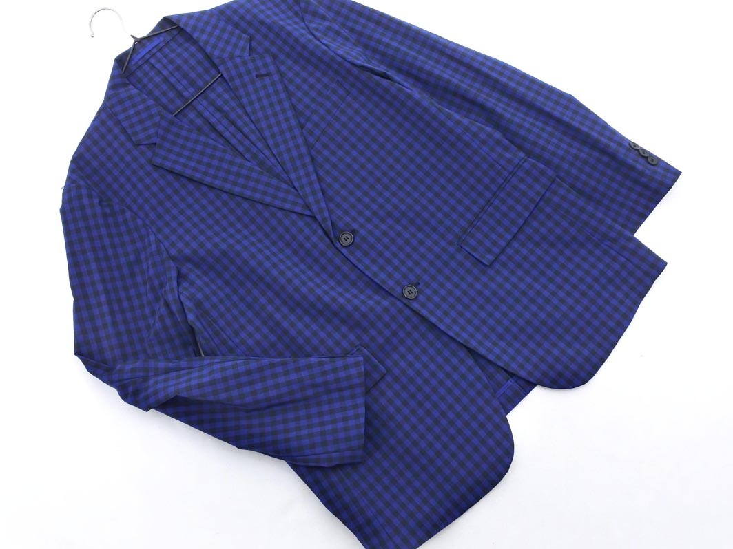 UNIQLO ユニクロ MARNI マルニ チェック テーラード ジャケット sizeM/青ｘ黒 ■◇ ☆ elc5 メンズ