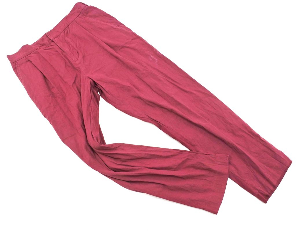 JOURNAL STANDARD relume ジャーナルスタンダードレリューム リネン混 テーパード パンツ size38/赤 ■◇ ☆ elc6 レディース