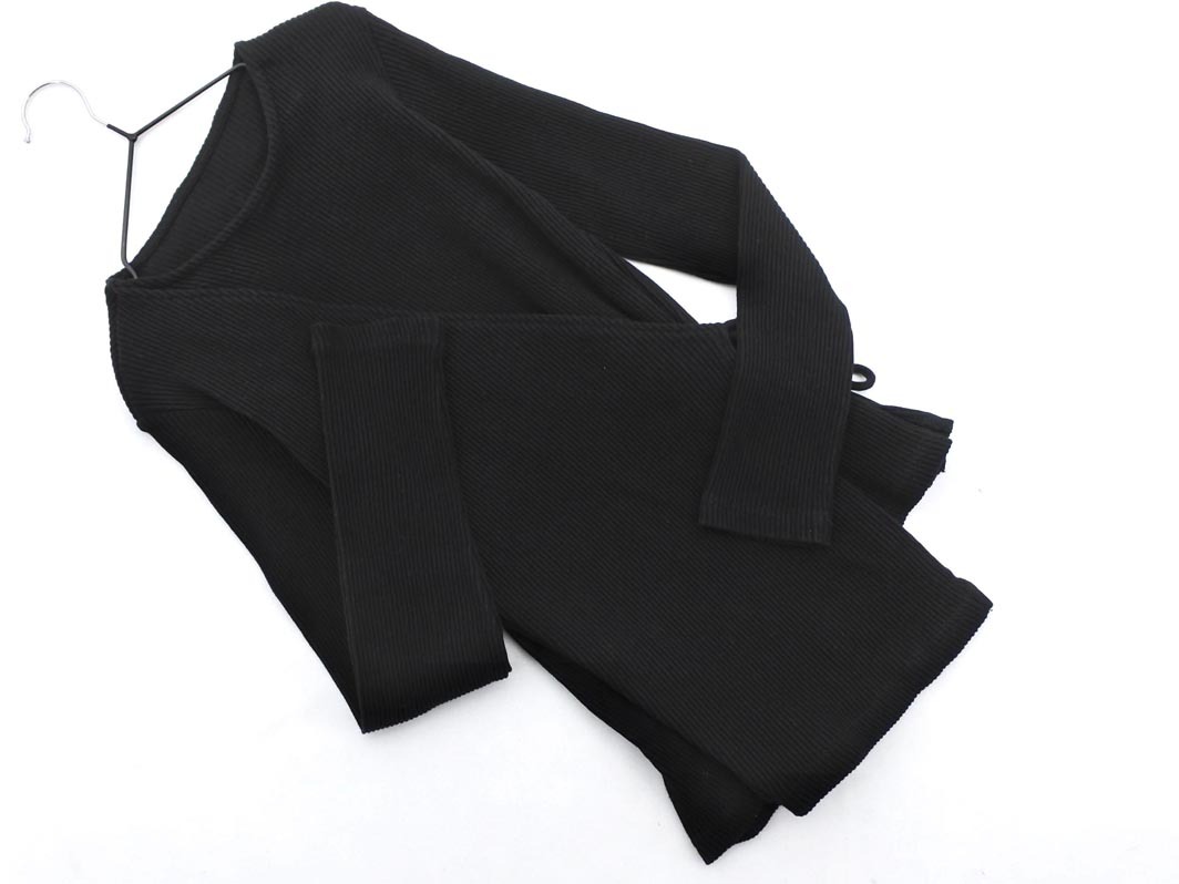 AZUL BY MOUSSY アズールバイマウジー フェイクレイヤード カットソー sizeS/黒 ◇■ ☆ elc7 レディース