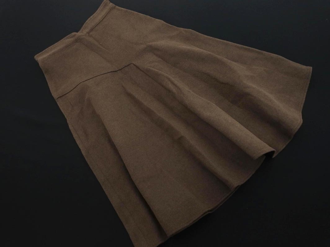Des Pres デプレ トゥモローランド アンゴラ混 ロング フレア スカート size38/茶 ◇■ ☆ elc7 レディース